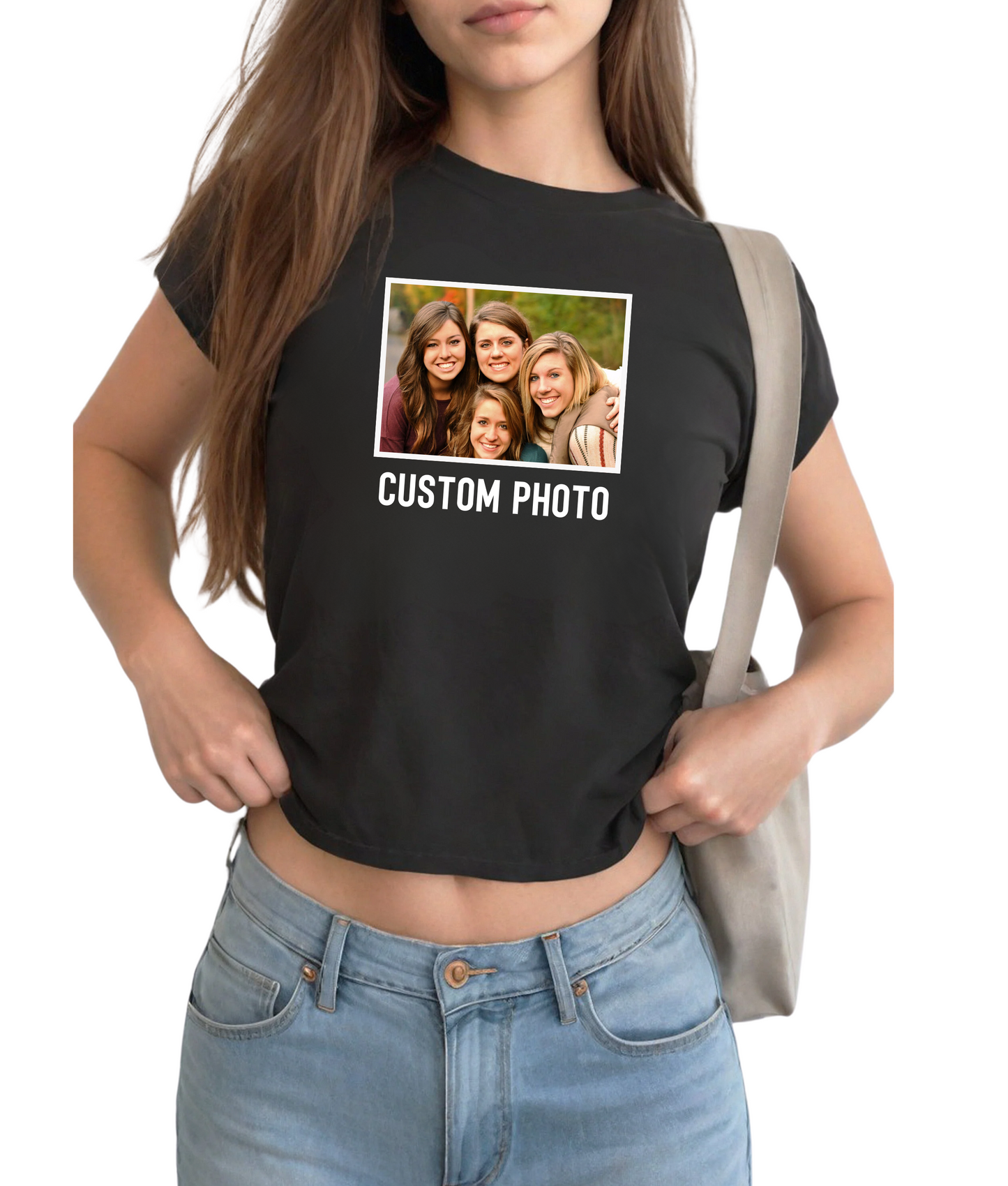 Custom Photo Baby Tee, Personalized baby tee, Personalized photo Shirt, Photo Tee, Y2K TShirt, Picture Shirt, Baby tee custom photo, Gift