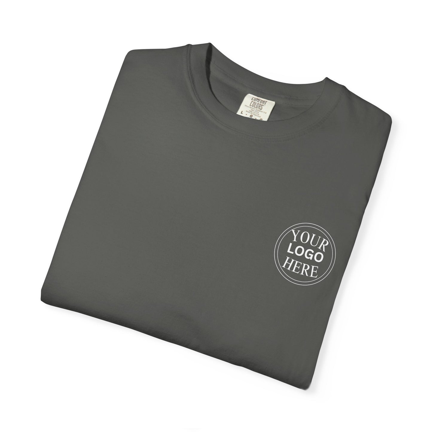 Custom Comfort Colors® Your Logo Here Shirt, Sports Team Logo Clothing Gift, Business Logo Pocket Outfit, Personalized Company Logo Tee,
