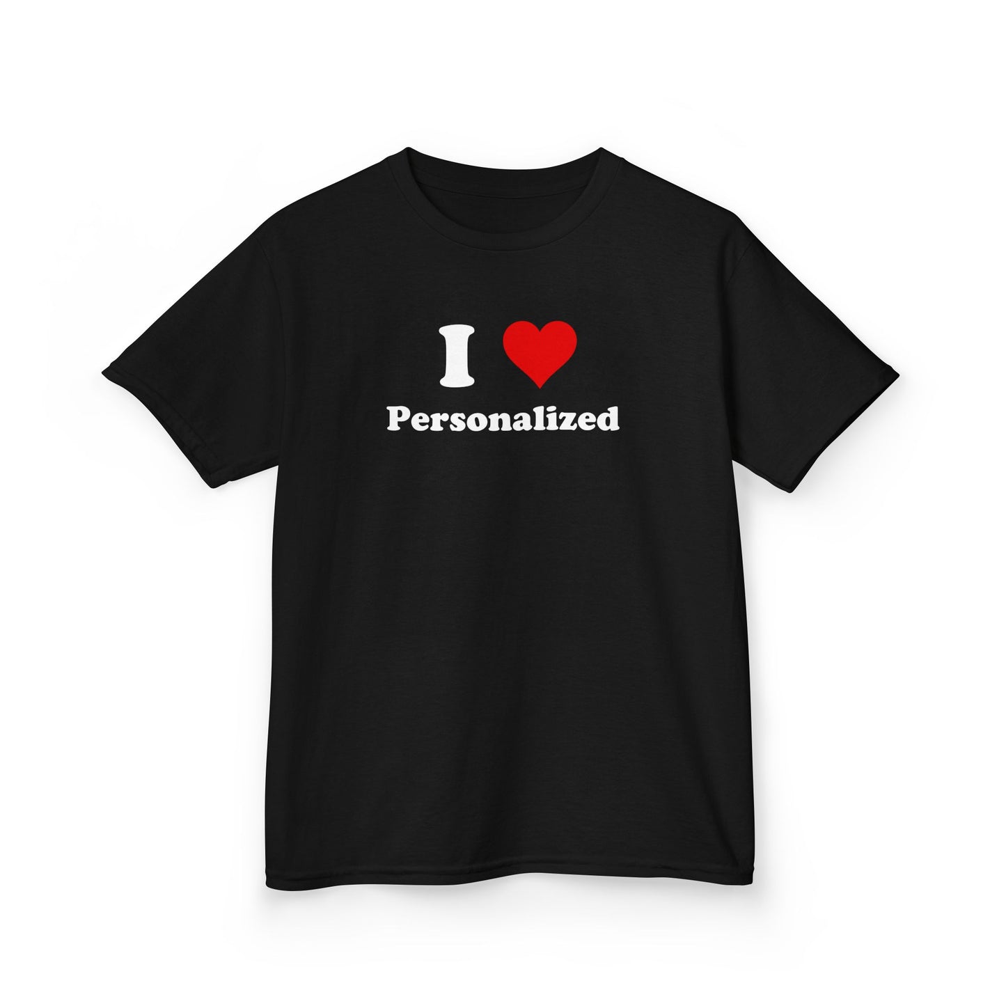 I Love Custom Baby Tee,I Heart Custom shirt, Personalized women fitted tee, Custom 90s TShirt,Personalized custom T-Shirt,Custom Y2K TShirt,