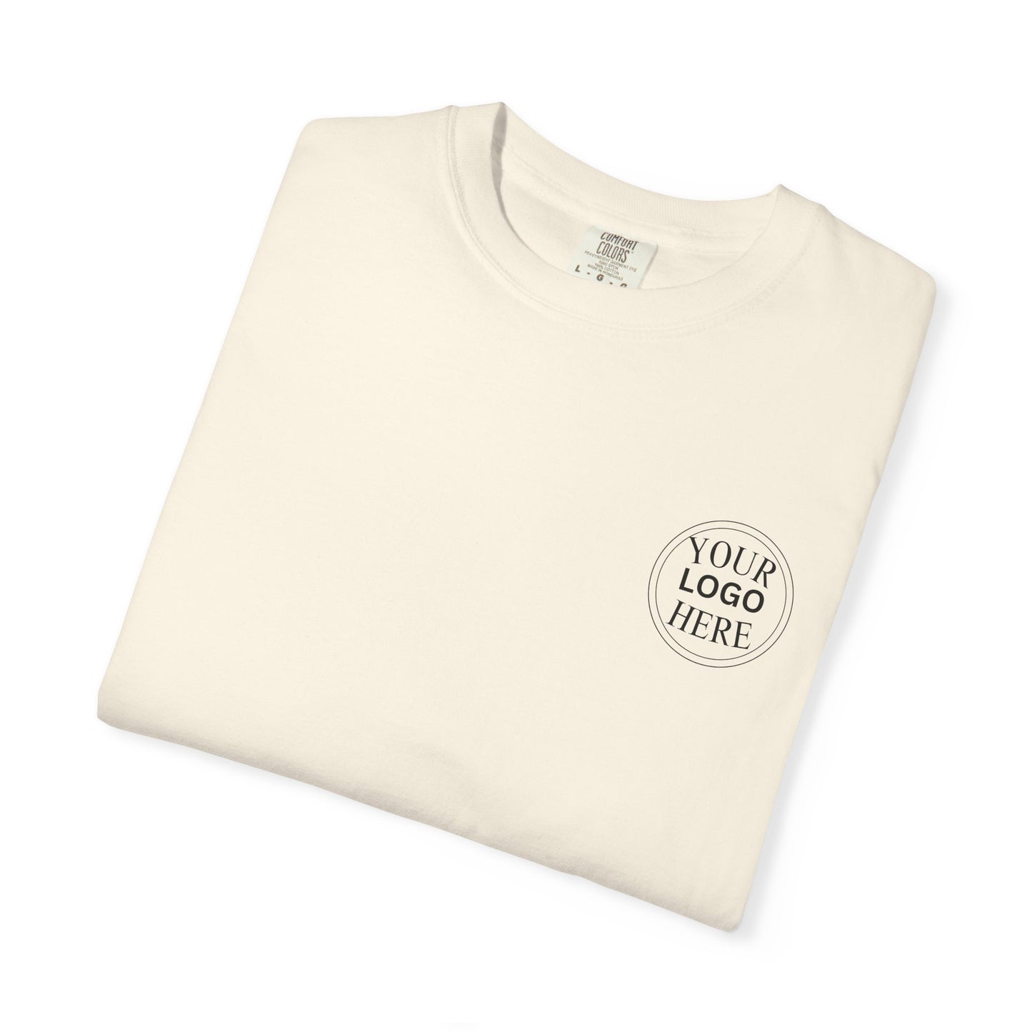 Custom Comfort Colors® Your Logo Here Shirt, Sports Team Logo Clothing Gift, Business Logo Pocket Outfit, Personalized Company Logo Tee,