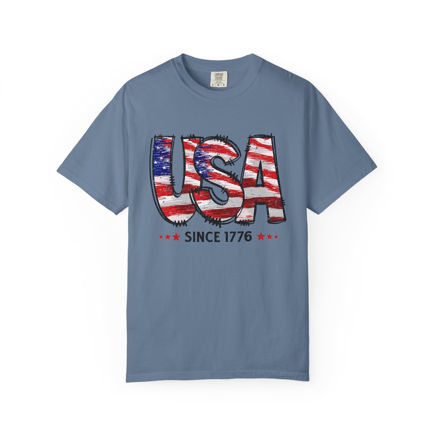 Comfort Color USA Shirt, Independent Day Shirt, USA 1776 Top, Gift For Her, Valentine's Day Shirt, America Shirt, 4th of July Tee,