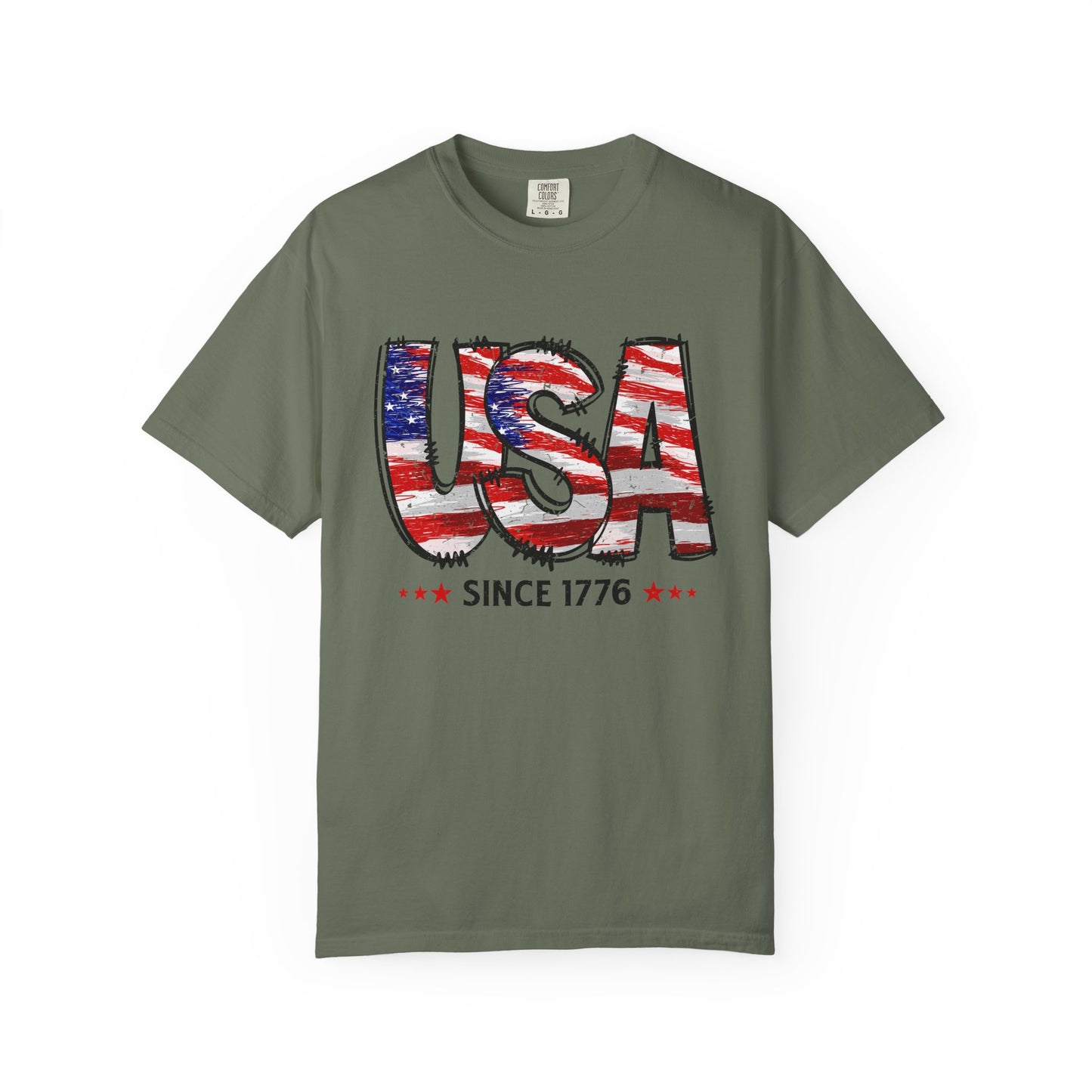Comfort Color USA Shirt, Independent Day Shirt, USA 1776 Top, Gift For Her, Valentine's Day Shirt, America Shirt, 4th of July Tee,
