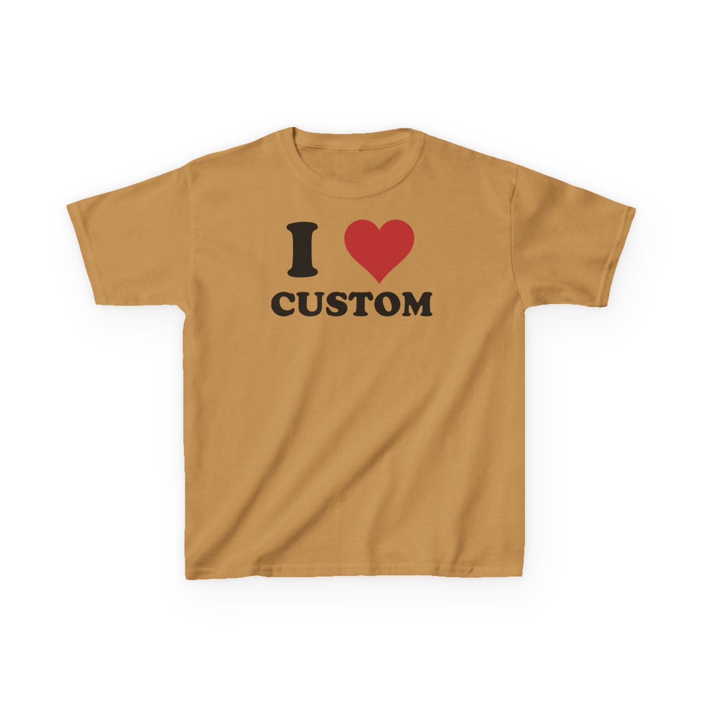 I Love Custom Baby Tee, Custom 90s TShirt, Custom 90s TShirt, Trendy Y2K Clothing, I Heart Custom Shirt, Personalized Text Baby Tee
