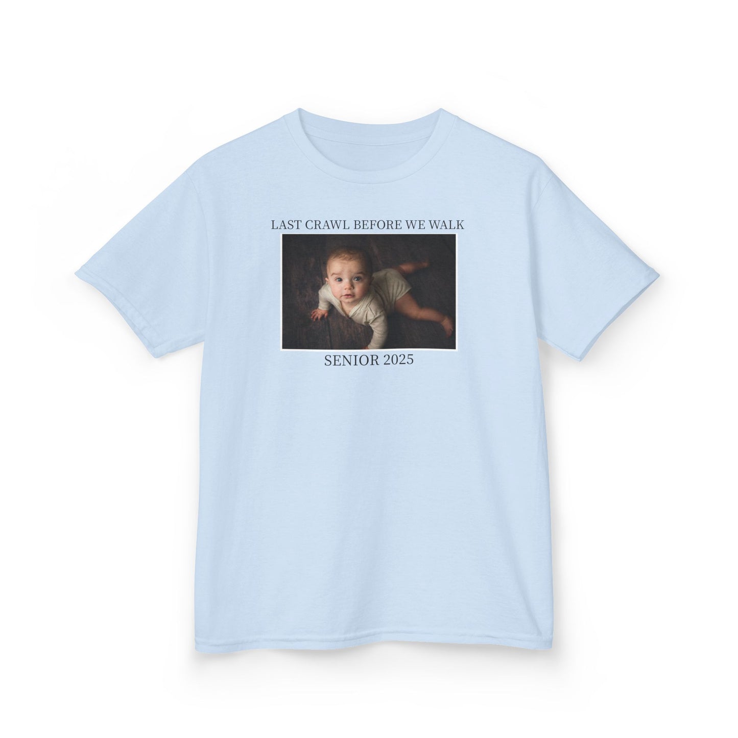 Custom Photo Senior Baby Tee, Last Crawl Before We Walk Grad Baby Tee, Sorority Bar Crawl Shirt, Custom Bar Crawl Tshirt,Custom Photo shirt