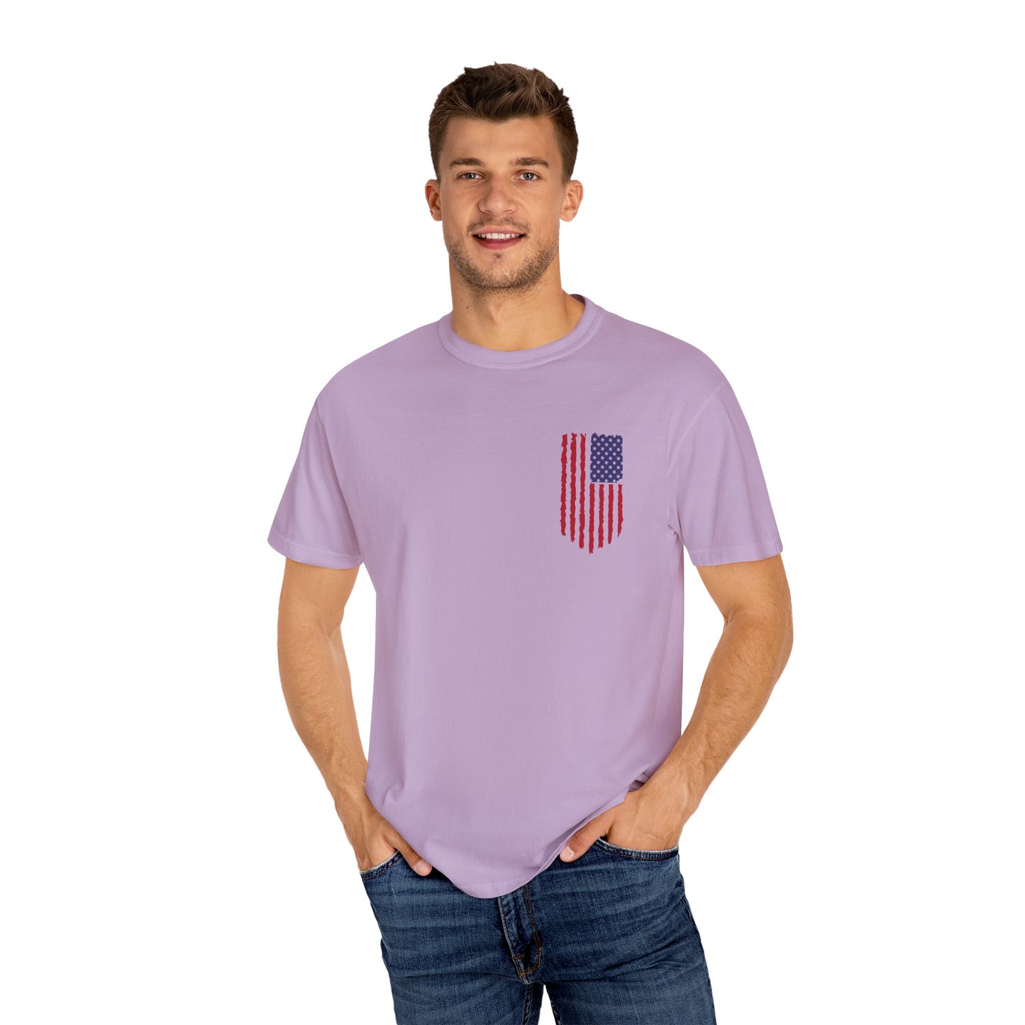Comfort Colors Men's American Flag Shirt, American flag 4th of July shirt, Men's American Flag Shirt, Patriotic Shirt, USA Flag Tee,