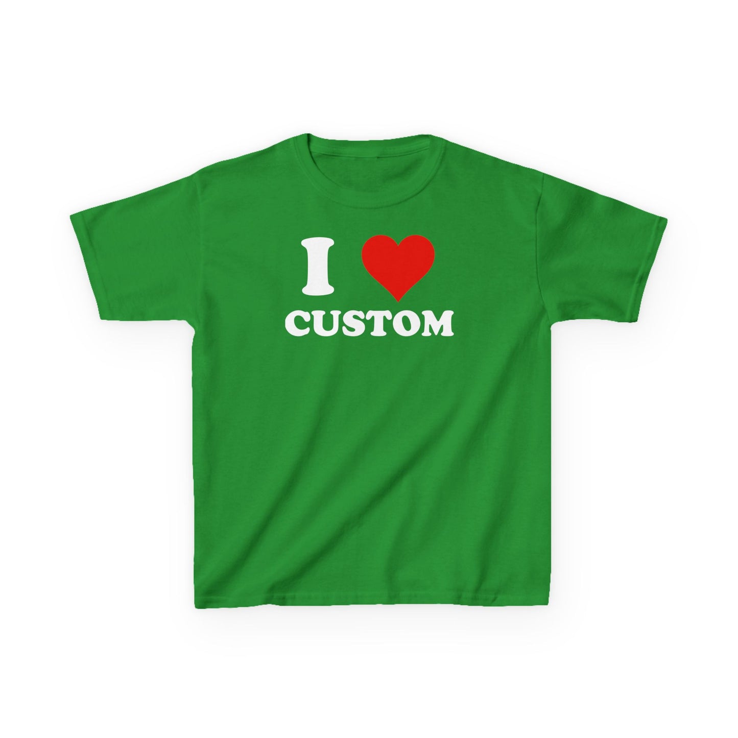 I Love Custom Baby Tee, Personalized Y2K T-Shirt, Trendy Y2K Clothing, Custom 90s TShirt, Custom I Heart Baby T, I Heart T Shirt Custom,