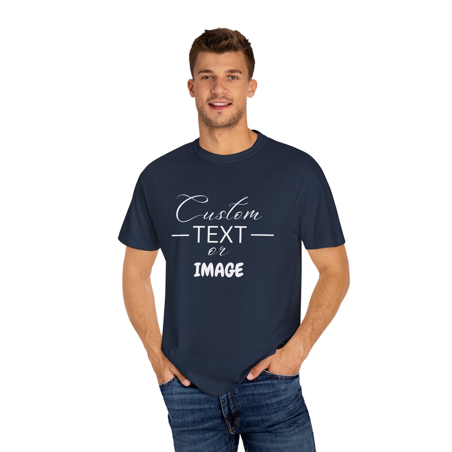 Custom Comfort Colors® Text Shirt, Personalised Quotes Women Clothings, Custom Logo, Customized Saying Outfit, Your Design Tee, gift for her