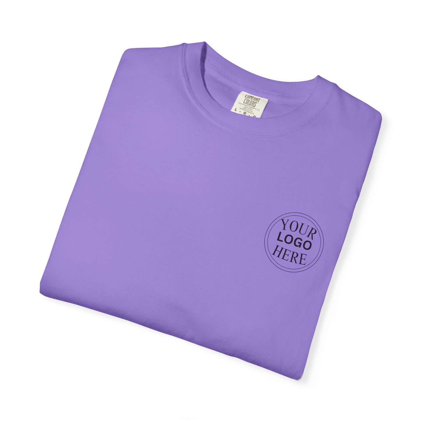 Custom Comfort Colors® Your Logo Here Shirt, Sports Team Logo Clothing Gift, Business Logo Pocket Outfit, Personalized Company Logo Tee,