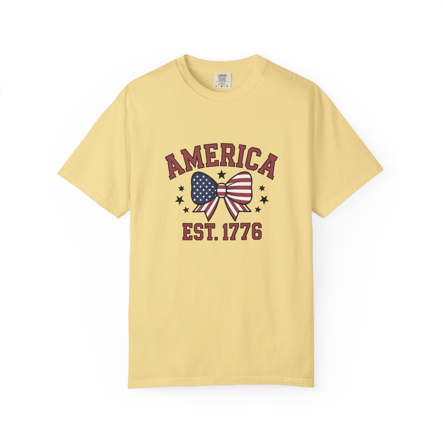 Comfort Colors USA Shirt, 4th of July shirt, America est 1776 shirt, red white blue shirt, summer patriotic shirt for women, gift fo her