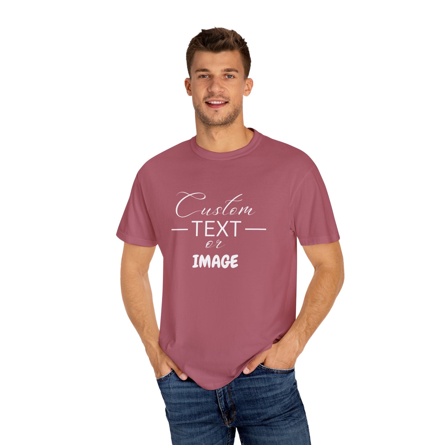 Custom Comfort Colors® Text Shirt, Personalised Quotes Women Clothings, Custom Logo, Customized Saying Outfit, Your Design Tee, gift for her