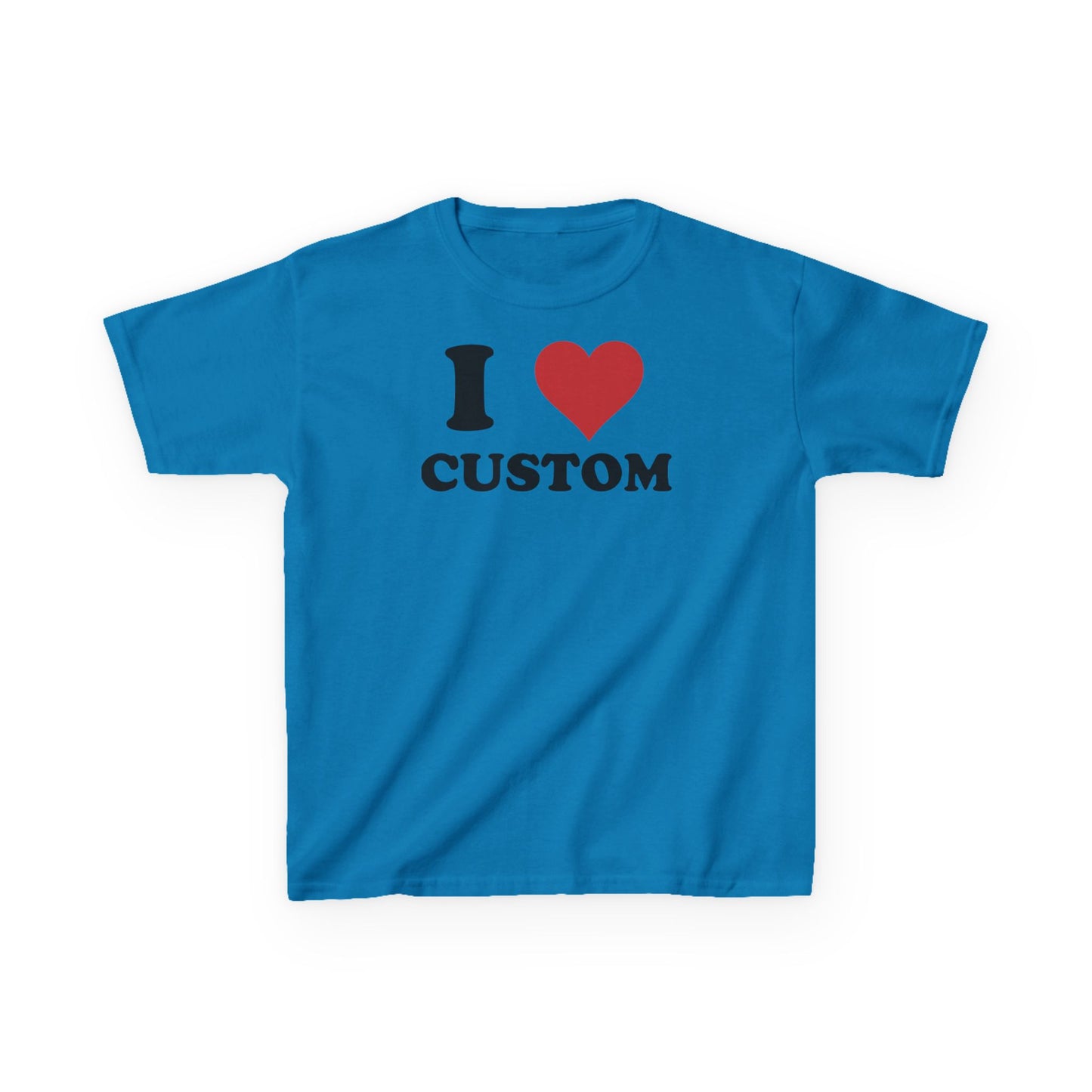 I Love Custom Baby Tee, Custom 90s TShirt, Custom 90s TShirt, Trendy Y2K Clothing, I Heart Custom Shirt, Personalized Text Baby Tee