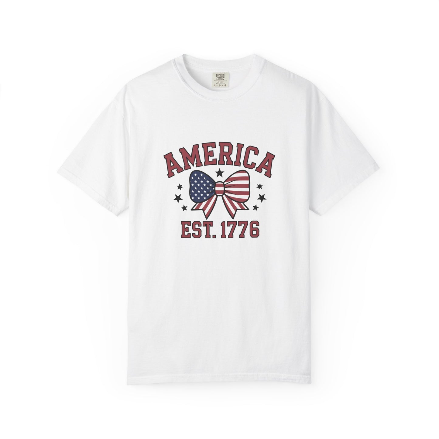 Comfort Colors USA Shirt, 4th of July shirt, America est 1776 shirt, red white blue shirt, summer patriotic shirt for women, gift fo her