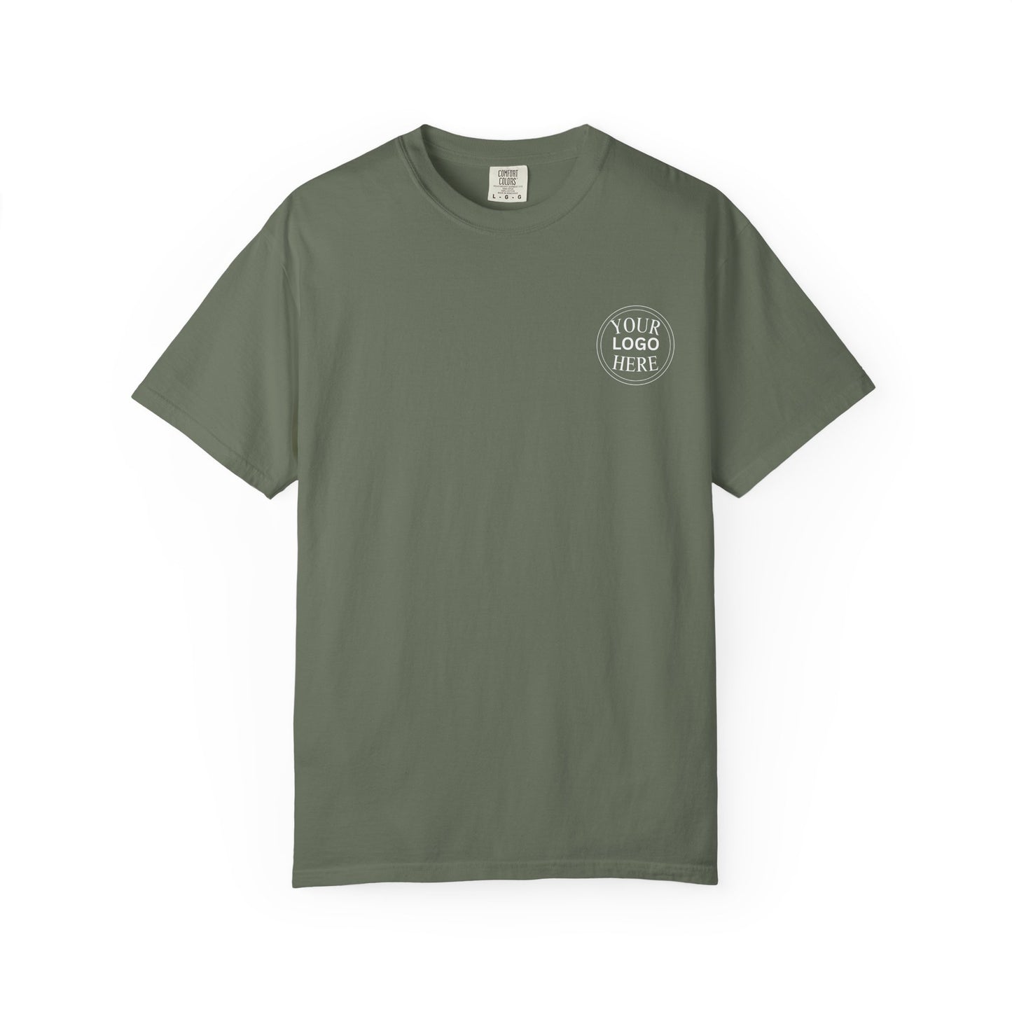 Custom Comfort Colors® Your Logo Here Shirt, Sports Team Logo Clothing Gift, Business Logo Pocket Outfit, Personalized Company Logo Tee,