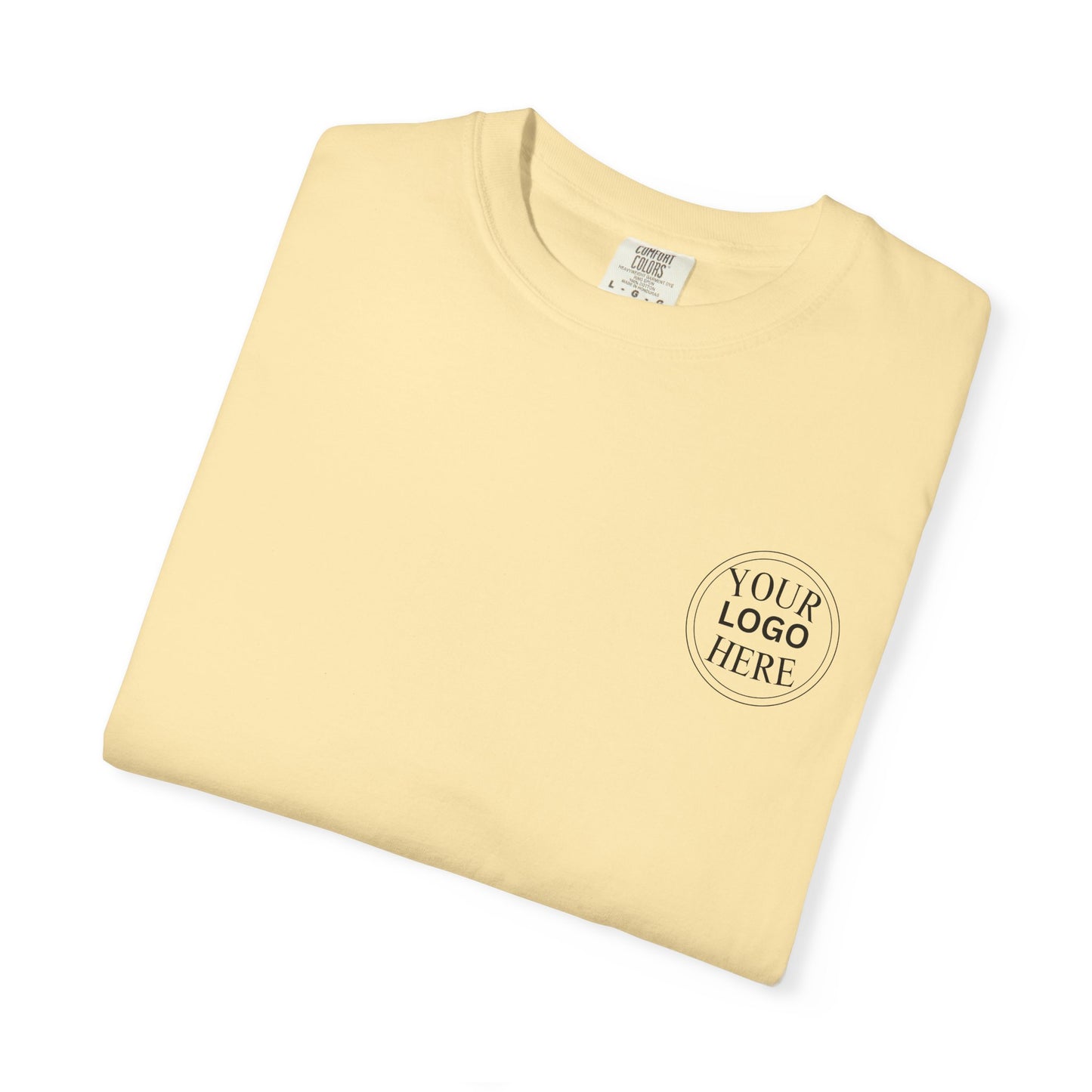 Custom Comfort Colors® Your Logo Here Shirt, Sports Team Logo Clothing Gift, Business Logo Pocket Outfit, Personalized Company Logo Tee,