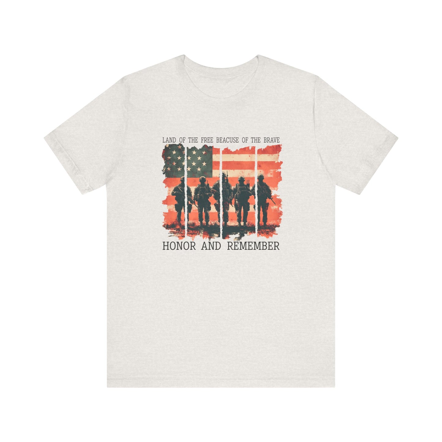 Memorial Day Shirt, American Flag Heart Shirt, Army Shirt, Patriotic American Flag Shirt,Land of the brave Shirt, Heart Memorial Day Shirt,