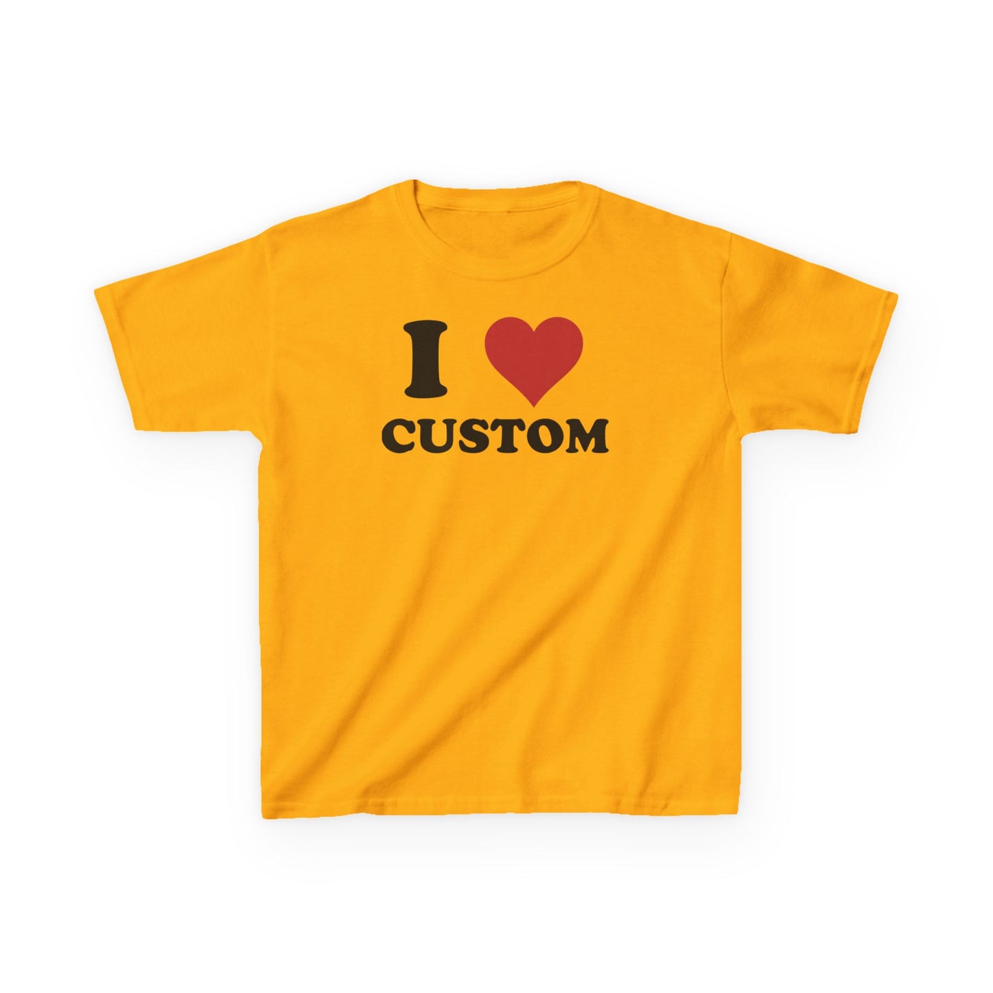 I Love Custom Baby Tee, Personalized Y2K T-Shirt, Trendy Y2K Clothing, Custom 90s TShirt, Custom I Heart Baby T, I Heart T Shirt Custom,
