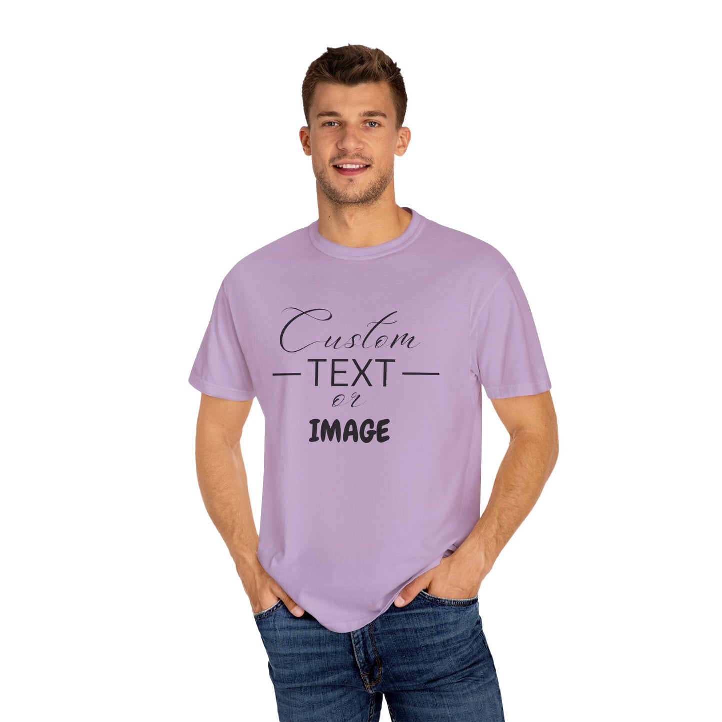 Custom Comfort Colors® Text Shirt, Personalised Quotes Women Clothings, Custom Logo, Customized Saying Outfit, Your Design Tee, gift for her
