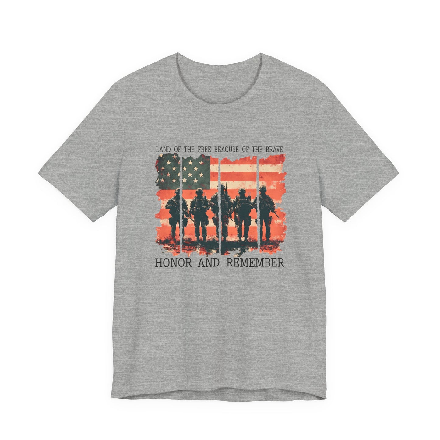 Memorial Day Shirt, American Flag Heart Shirt, Army Shirt, Patriotic American Flag Shirt,Land of the brave Shirt, Heart Memorial Day Shirt,