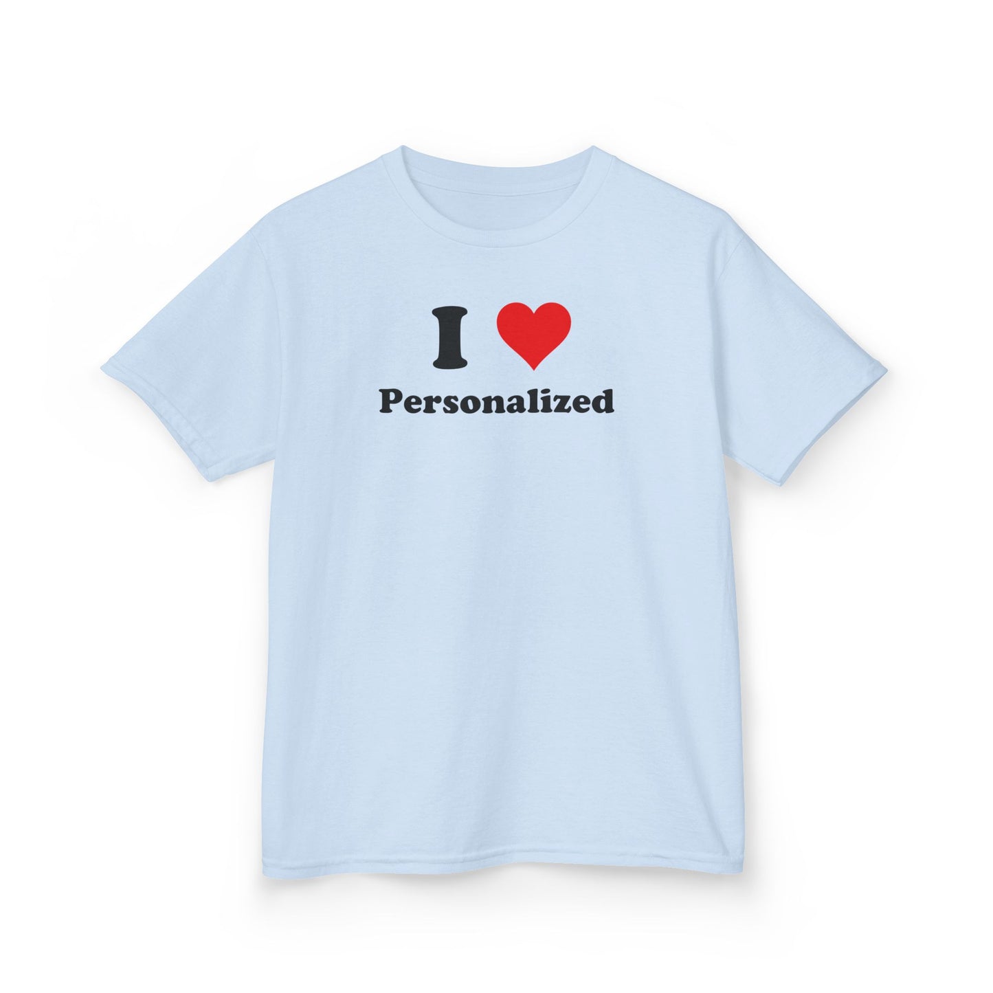 I Love Custom Baby Tee,I Heart Custom shirt, Personalized women fitted tee, Custom 90s TShirt,Personalized custom T-Shirt,Custom Y2K TShirt,