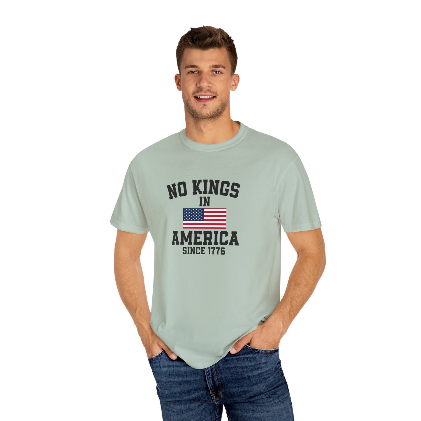 Personalized No Kings in America T Shirt, Democracy Tee, Patriotic Tee , personalized T shirt, 4th July Custom shirt, Liberal Shirt
