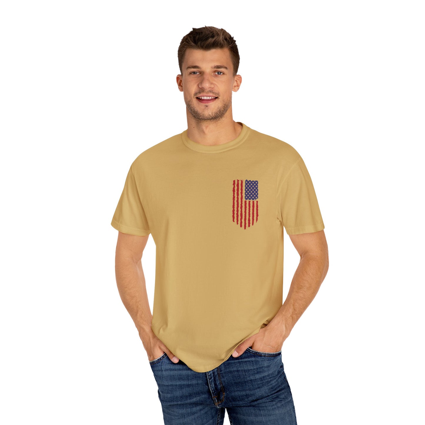 Comfort Colors Men's American Flag Shirt, American flag 4th of July shirt, Men's American Flag Shirt, Patriotic Shirt, USA Flag Tee,