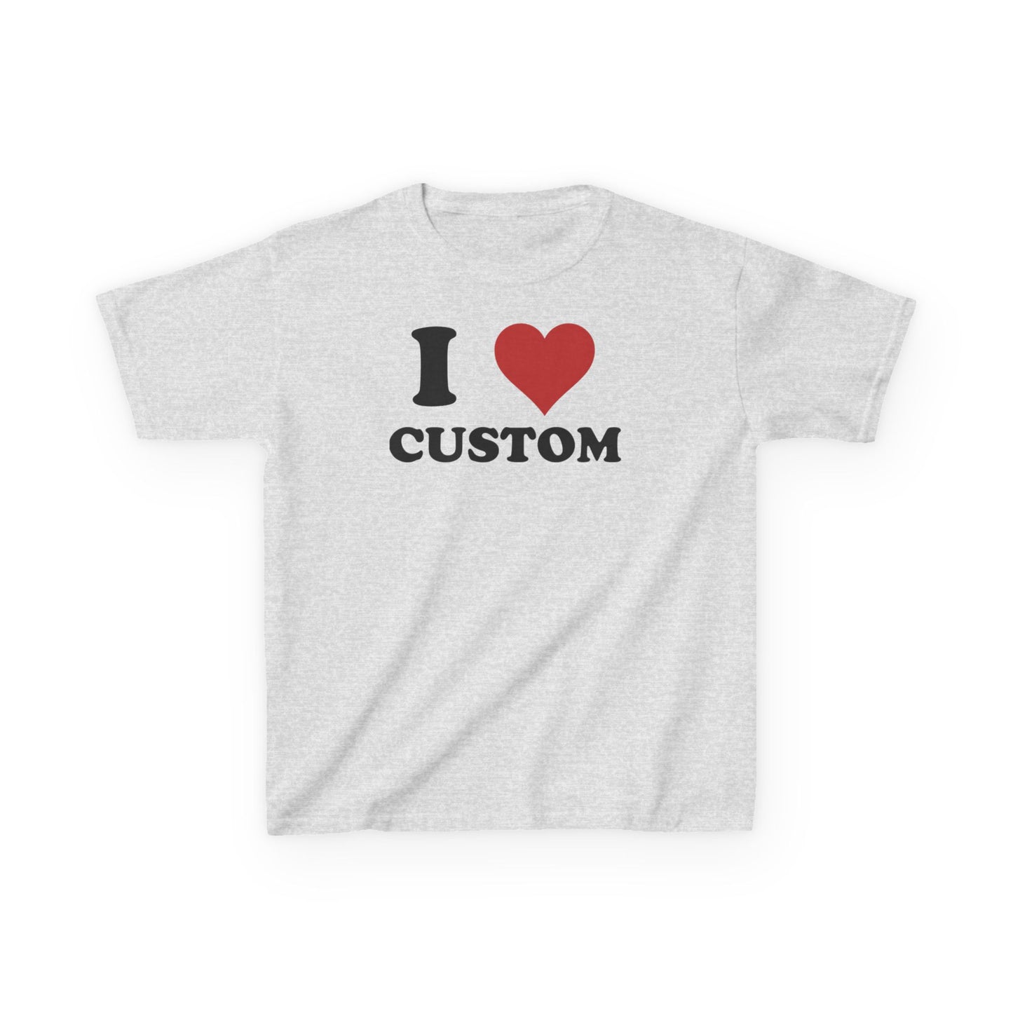I Love Custom Baby Tee, Personalized Y2K T-Shirt, Trendy Y2K Clothing, Custom 90s TShirt, Custom I Heart Baby T, I Heart T Shirt Custom,