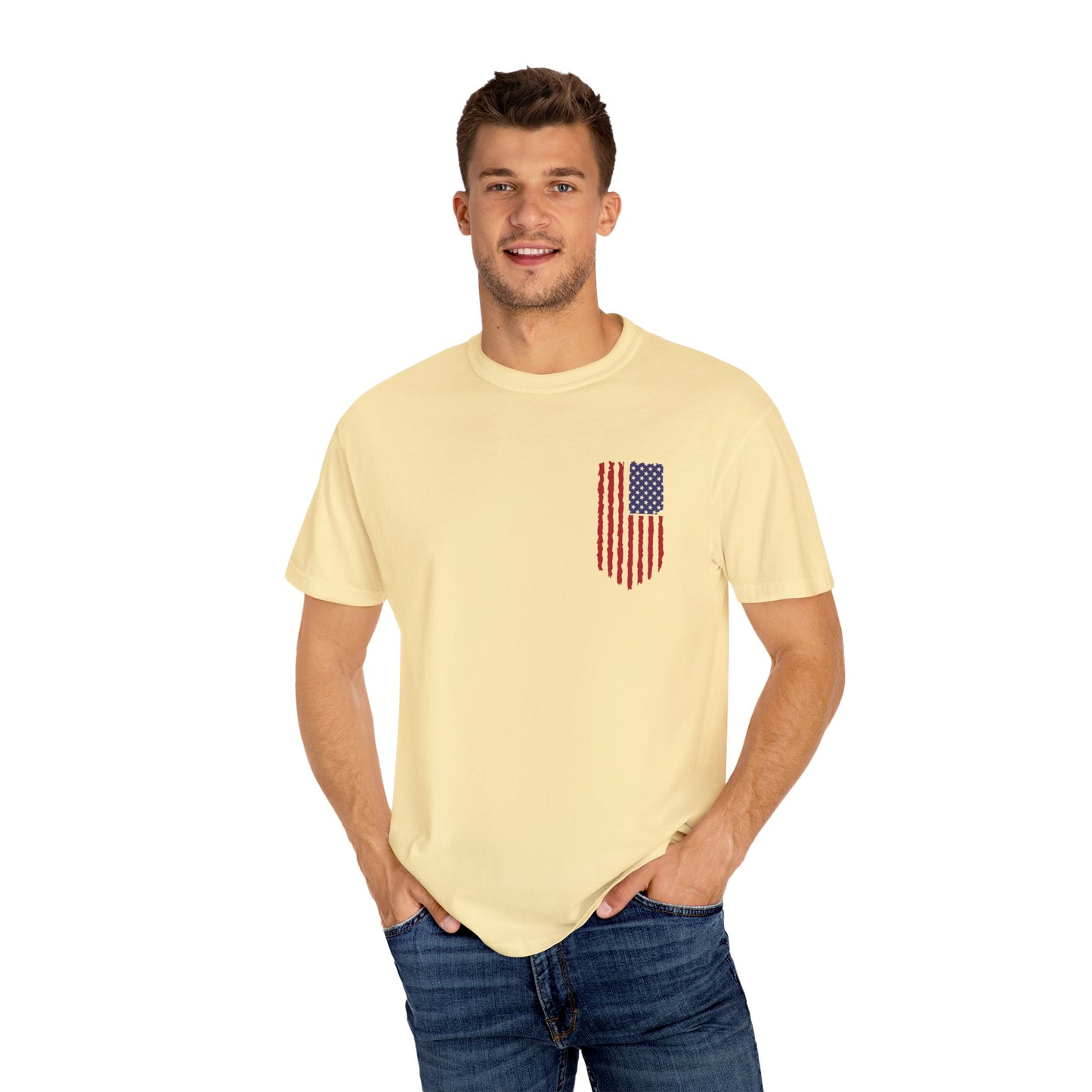 Comfort Colors Men's American Flag Shirt, American flag 4th of July shirt, Men's American Flag Shirt, Patriotic Shirt, USA Flag Tee,