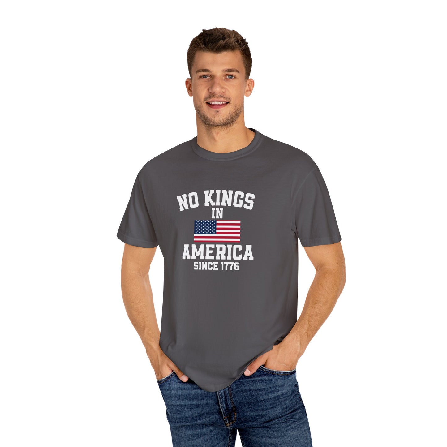 Personalized No Kings in America T Shirt, Democracy Tee, Patriotic Tee , personalized T shirt, 4th July Custom shirt, Liberal Shirt