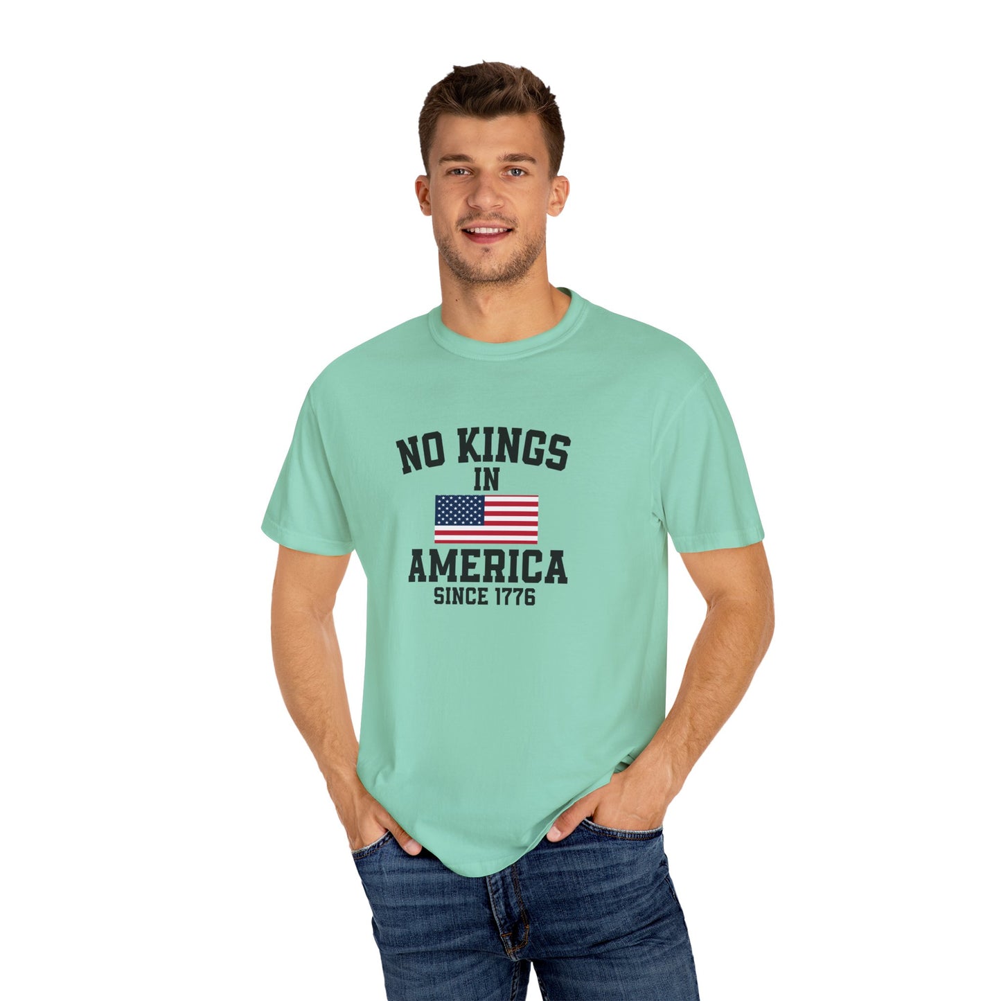 Personalized No Kings in America T Shirt, Democracy Tee, Patriotic Tee , personalized T shirt, 4th July Custom shirt, Liberal Shirt