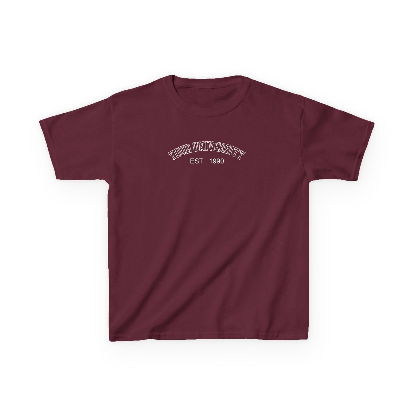 Personalized University Baby Tee, Personalized University Name Shirt, personalized text shirt, Custom Text Shirt, Graduation shirt, Crop Top