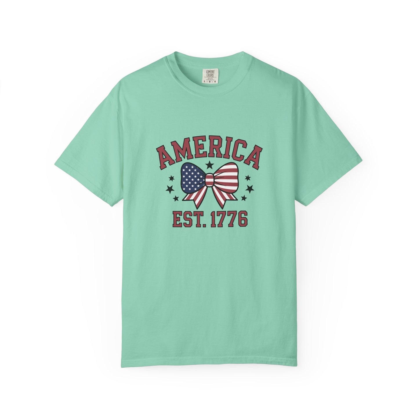 Comfort Colors USA Shirt, 4th of July shirt, America est 1776 shirt, red white blue shirt, summer patriotic shirt for women, gift fo her