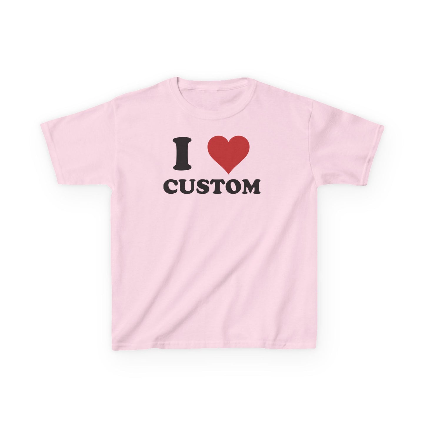 I Love Custom Baby Tee, Personalized Y2K T-Shirt, Trendy Y2K Clothing, Custom 90s TShirt, Custom I Heart Baby T, I Heart T Shirt Custom,