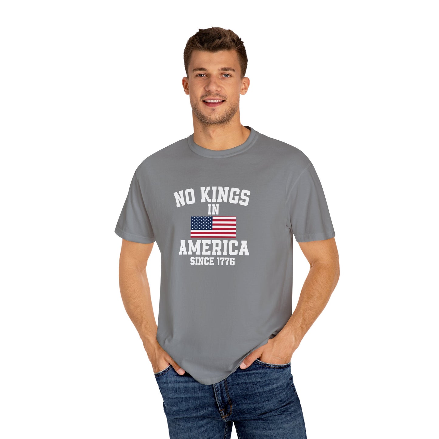 Personalized No Kings in America T Shirt, Democracy Tee, Patriotic Tee , personalized T shirt, 4th July Custom shirt, Liberal Shirt