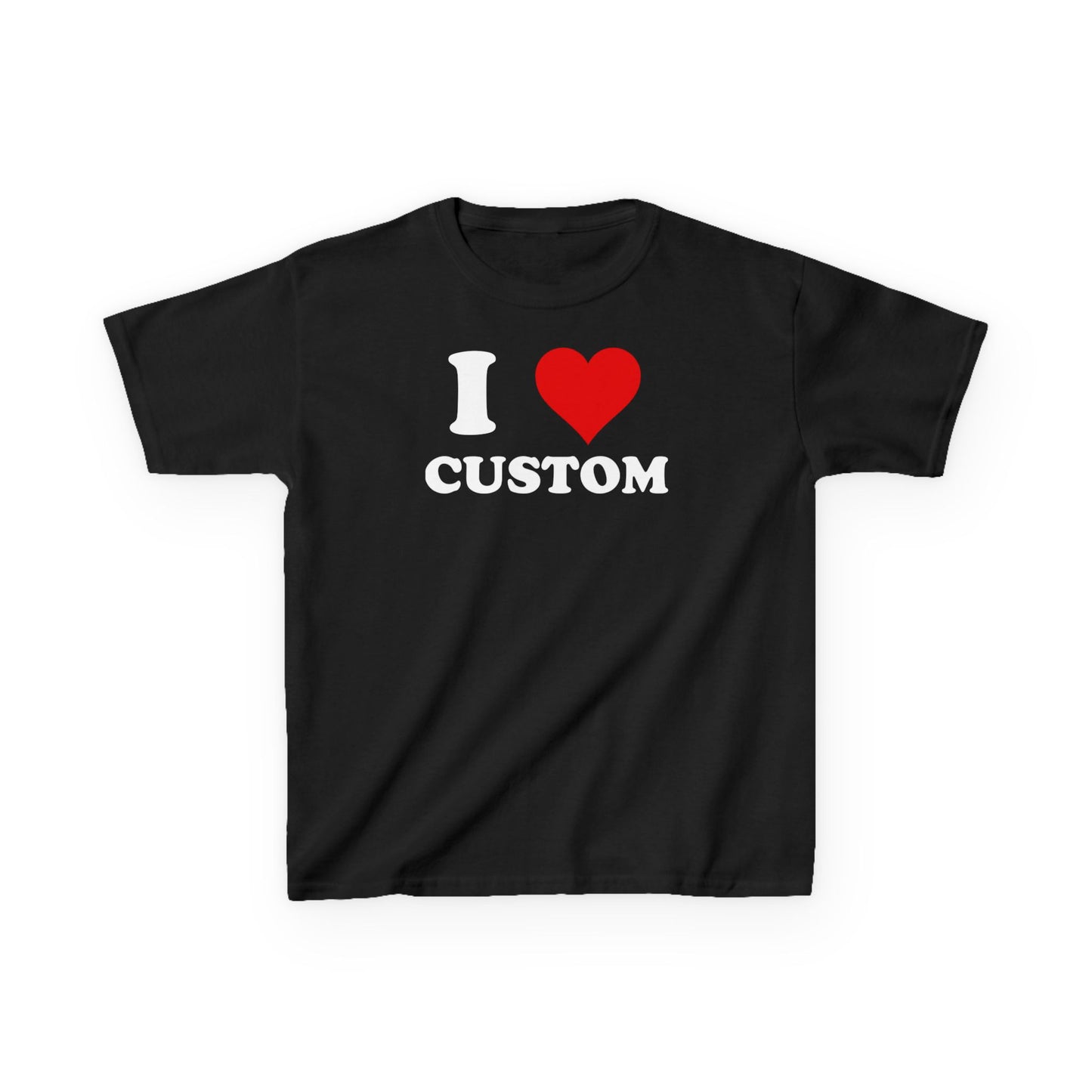 I Love Custom Baby Tee, Personalized Y2K T-Shirt, Trendy Y2K Clothing, Custom 90s TShirt, Custom I Heart Baby T, I Heart T Shirt Custom,