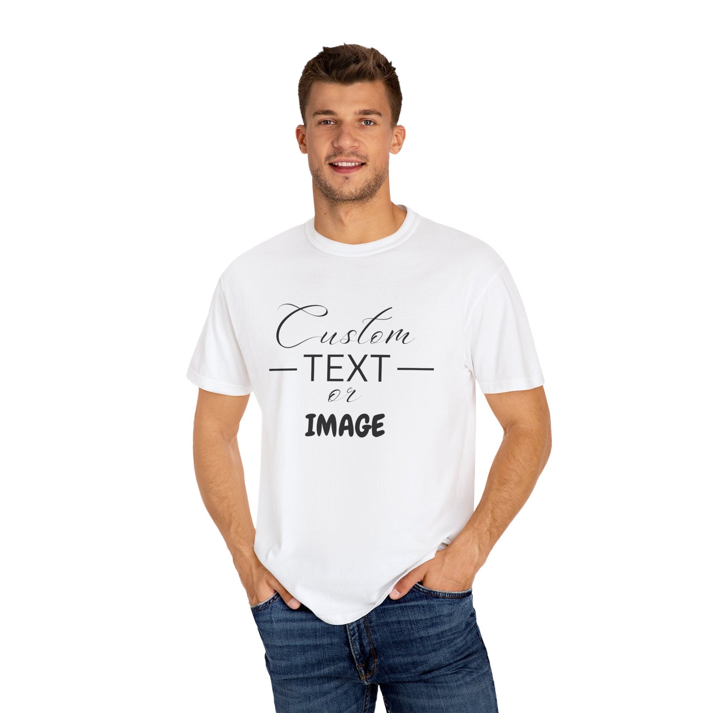 Custom Comfort Colors® Text Shirt, Personalised Quotes Women Clothings, Custom Logo, Customized Saying Outfit, Your Design Tee, gift for her