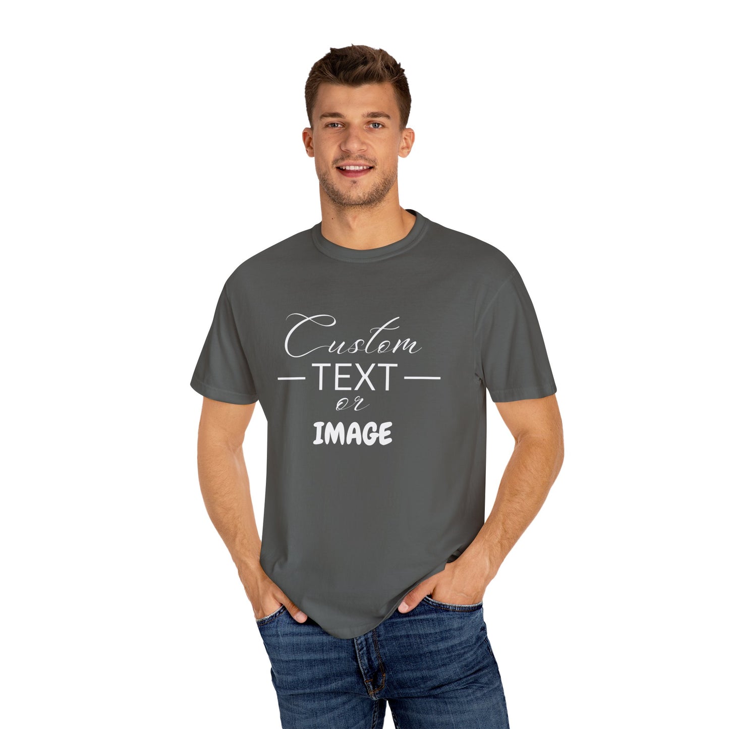 Custom Comfort Colors® Text Shirt, Personalised Quotes Women Clothings, Custom Logo, Customized Saying Outfit, Your Design Tee, gift for her