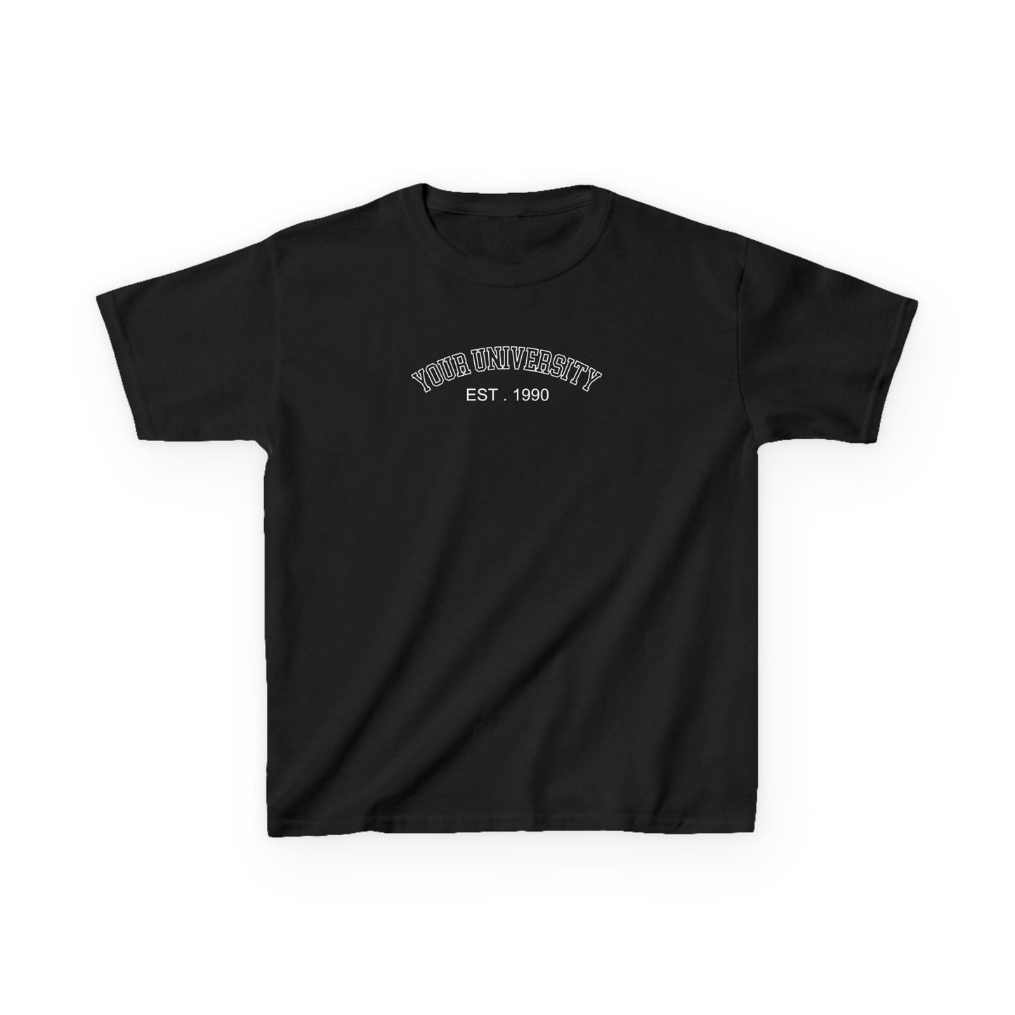 Personalized University Baby Tee, Personalized University Name Shirt, personalized text shirt, Custom Text Shirt, Graduation shirt, Crop Top