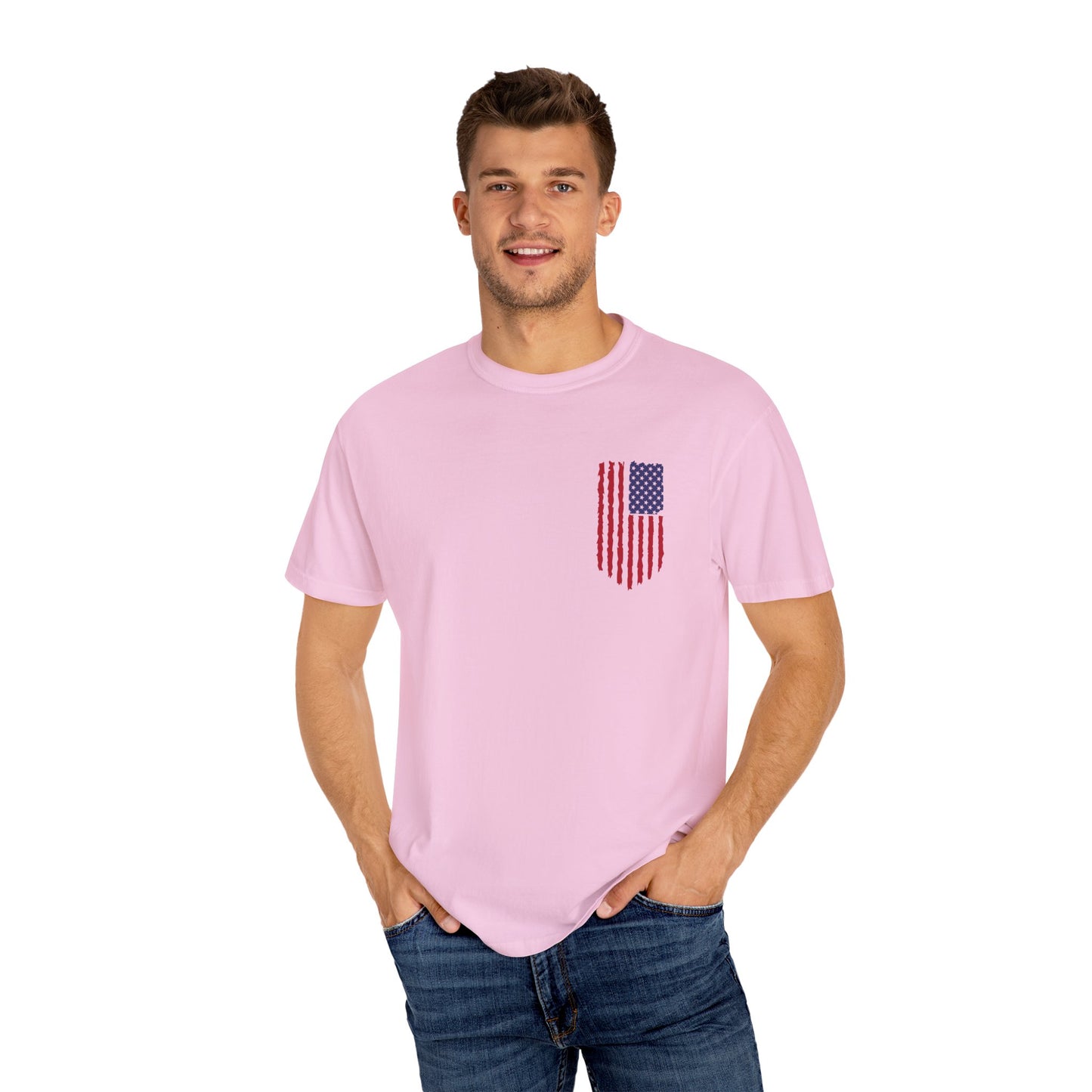 Comfort Colors Men's American Flag Shirt, American flag 4th of July shirt, Men's American Flag Shirt, Patriotic Shirt, USA Flag Tee,