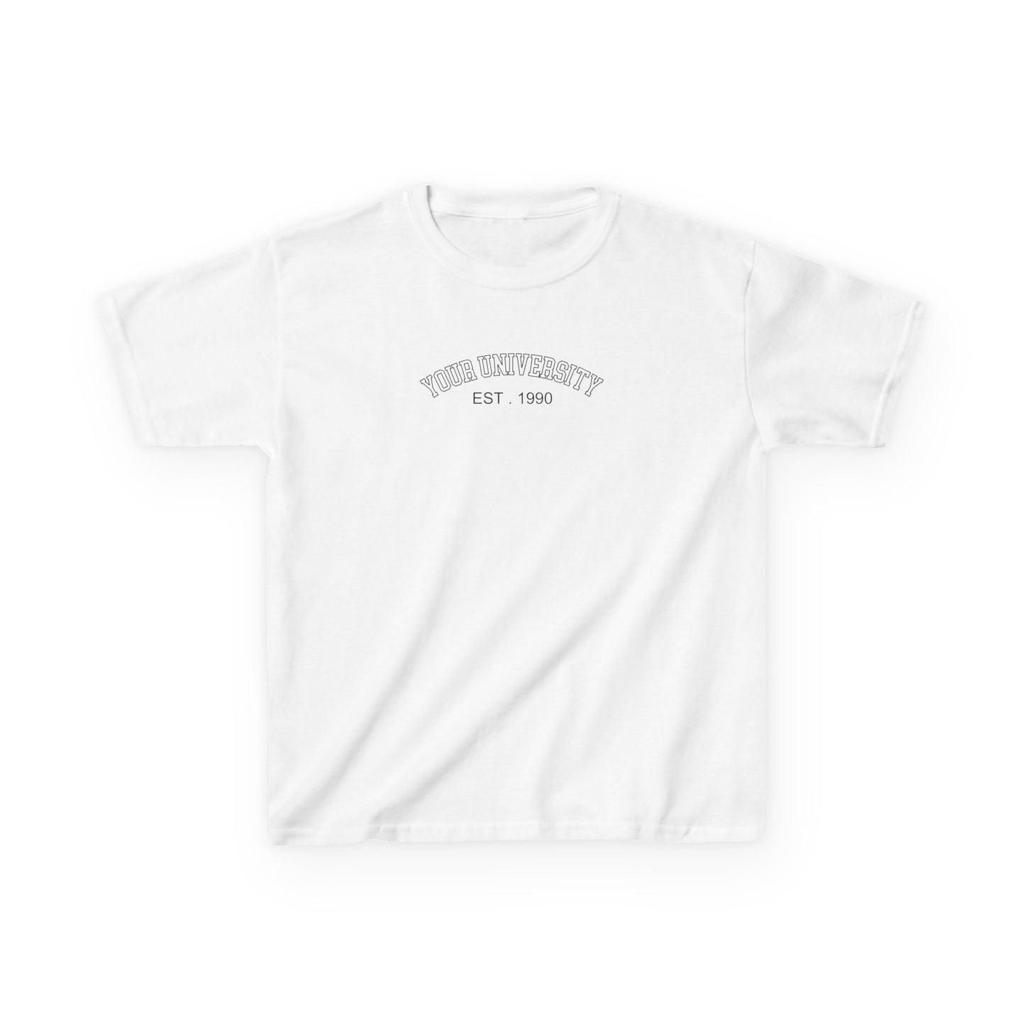 Personalized University Baby Tee, Personalized University Name Shirt, personalized text shirt, Custom Text Shirt, Graduation shirt, Crop Top
