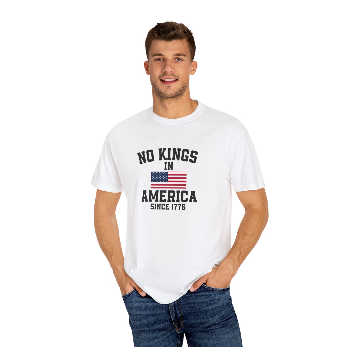 Personalized No Kings in America T Shirt, Democracy Tee, Patriotic Tee , personalized T shirt, 4th July Custom shirt, Liberal Shirt