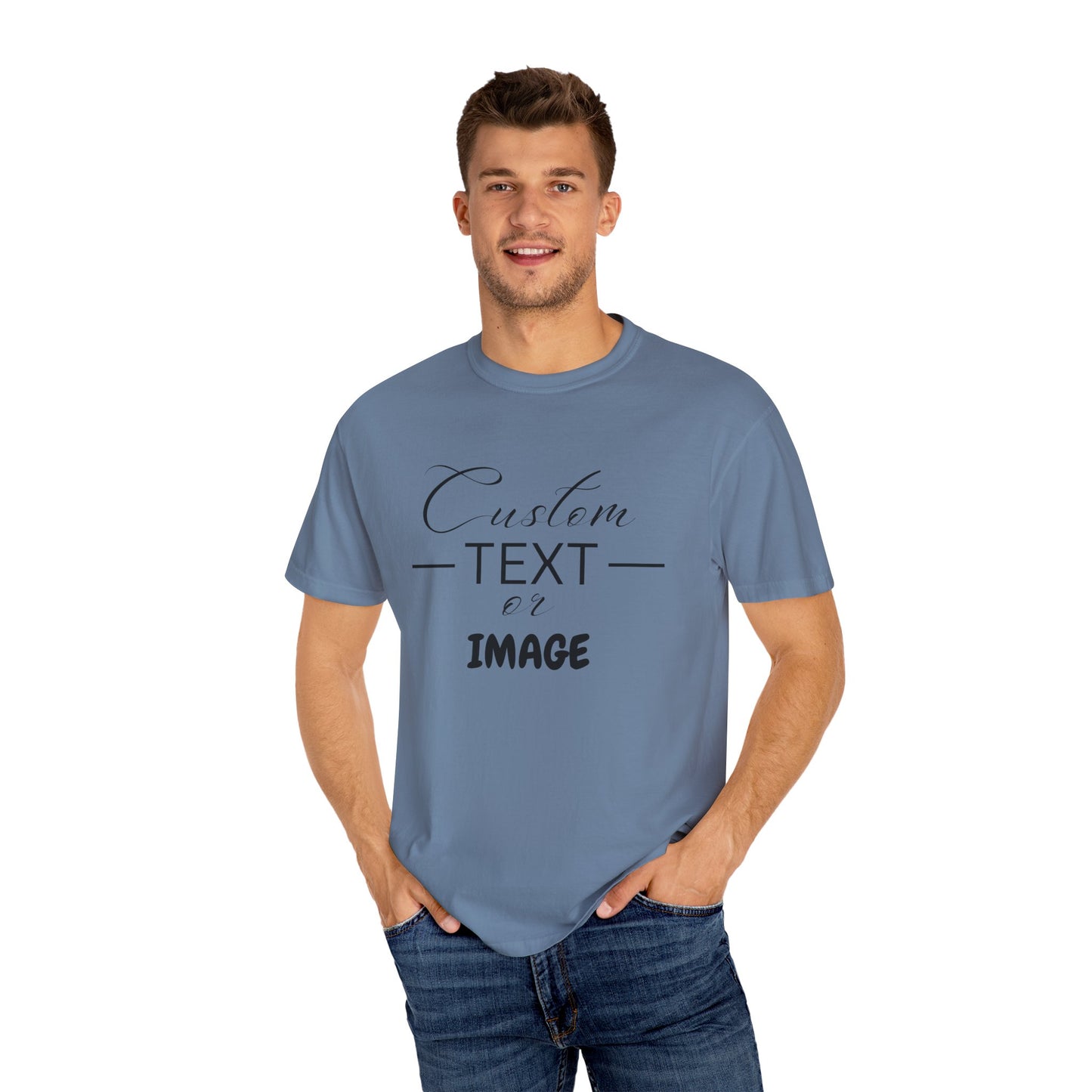 Custom Comfort Colors® Text Shirt, Personalised Quotes Women Clothings, Custom Logo, Customized Saying Outfit, Your Design Tee, gift for her