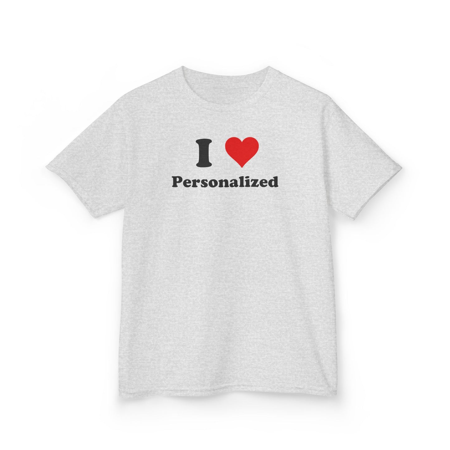 I Love Custom Baby Tee,I Heart Custom shirt, Personalized women fitted tee, Custom 90s TShirt,Personalized custom T-Shirt,Custom Y2K TShirt,