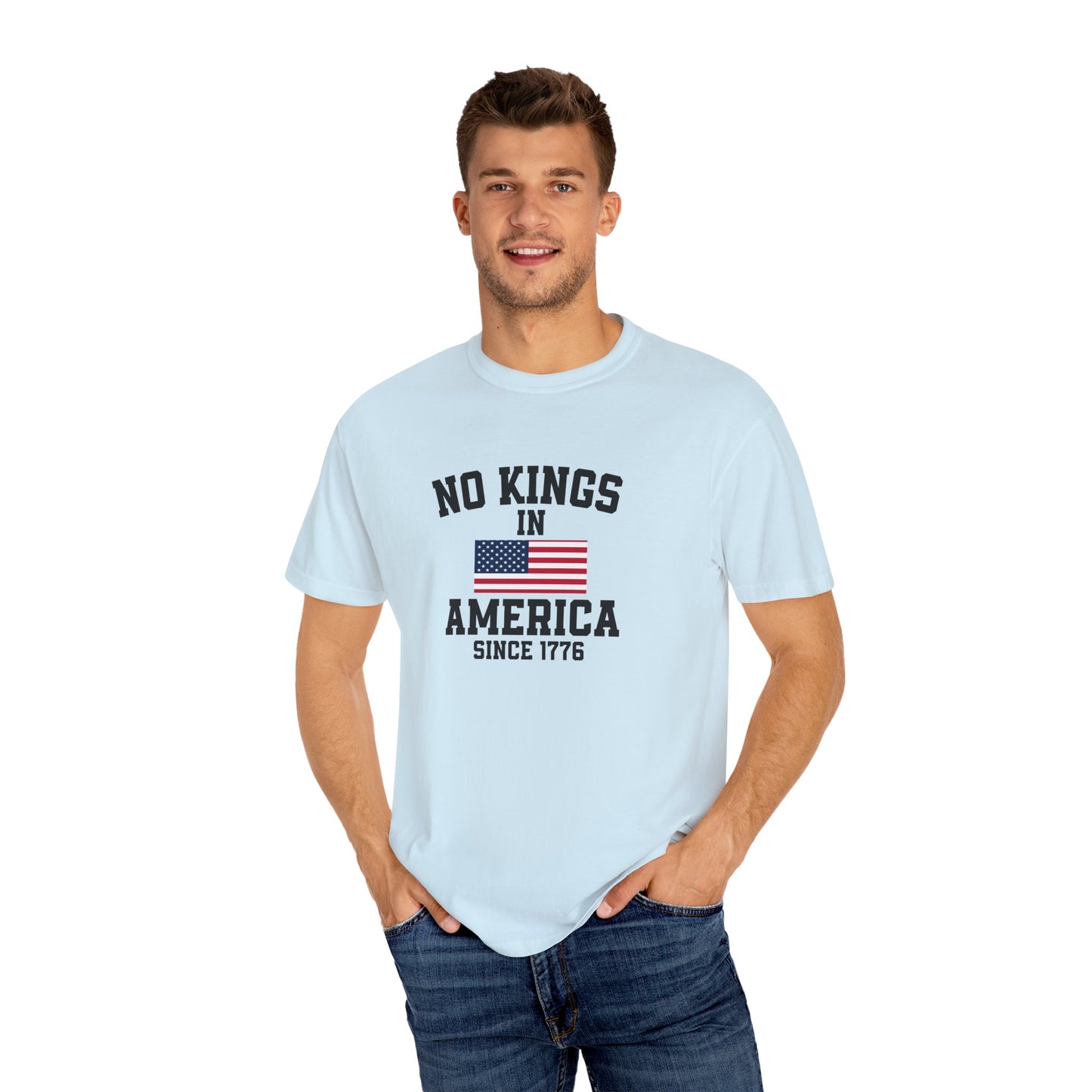 Personalized No Kings in America T Shirt, Democracy Tee, Patriotic Tee , personalized T shirt, 4th July Custom shirt, Liberal Shirt