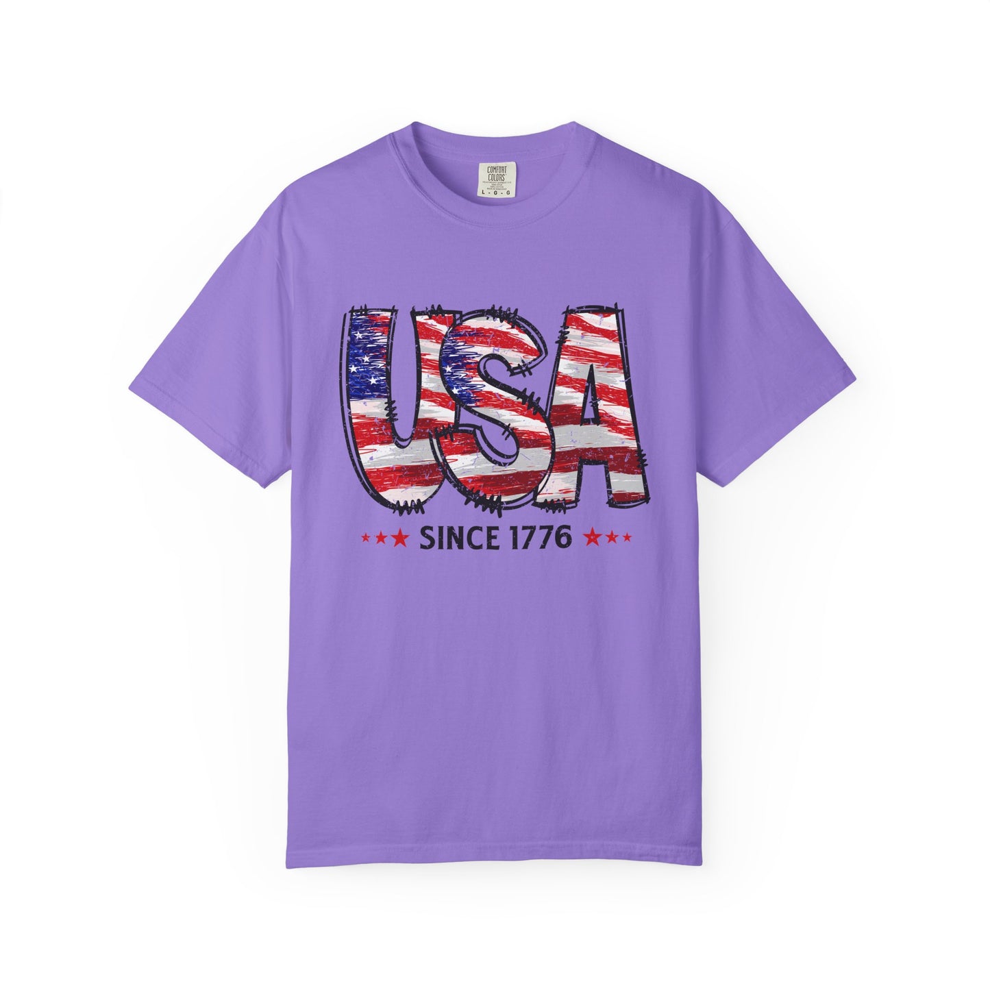 Comfort Color USA Shirt, Independent Day Shirt, USA 1776 Top, Gift For Her, Valentine's Day Shirt, America Shirt, 4th of July Tee,