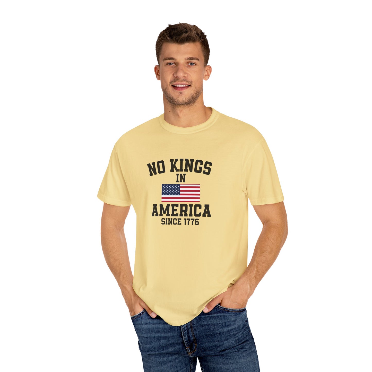 Personalized No Kings in America T Shirt, Democracy Tee, Patriotic Tee , personalized T shirt, 4th July Custom shirt, Liberal Shirt