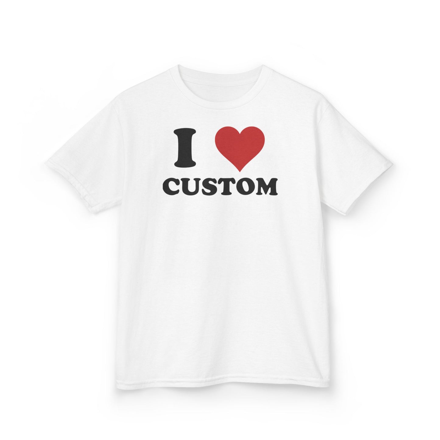 I Love Custom Baby Tee, Custom 90s TShirt, Custom 90s TShirt, Trendy Y2K Clothing, I Heart Custom Shirt, Personalized Text Baby Tee