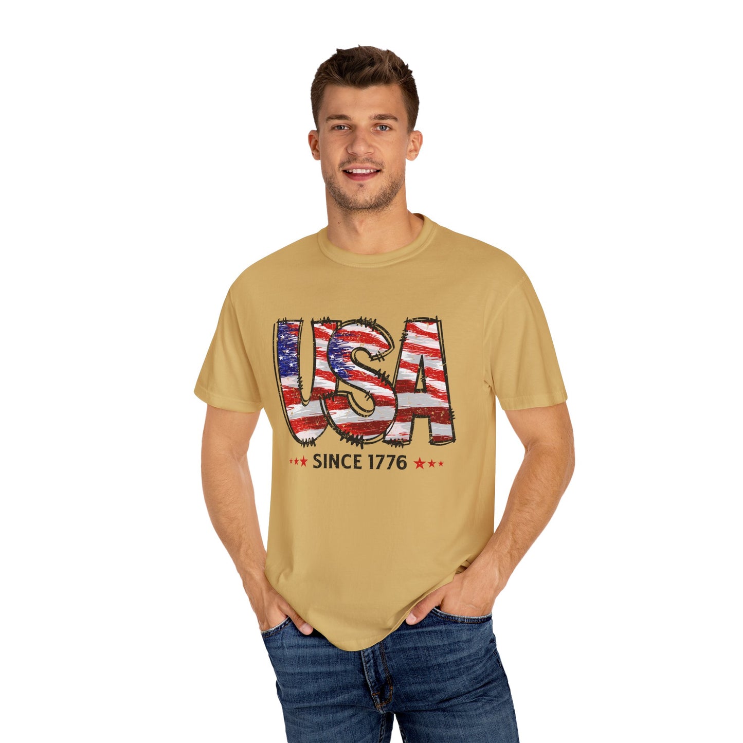 Comfort Color USA Shirt, Independent Day Shirt, USA 1776 Top, Gift For Her, Valentine's Day Shirt, America Shirt, 4th of July Tee,