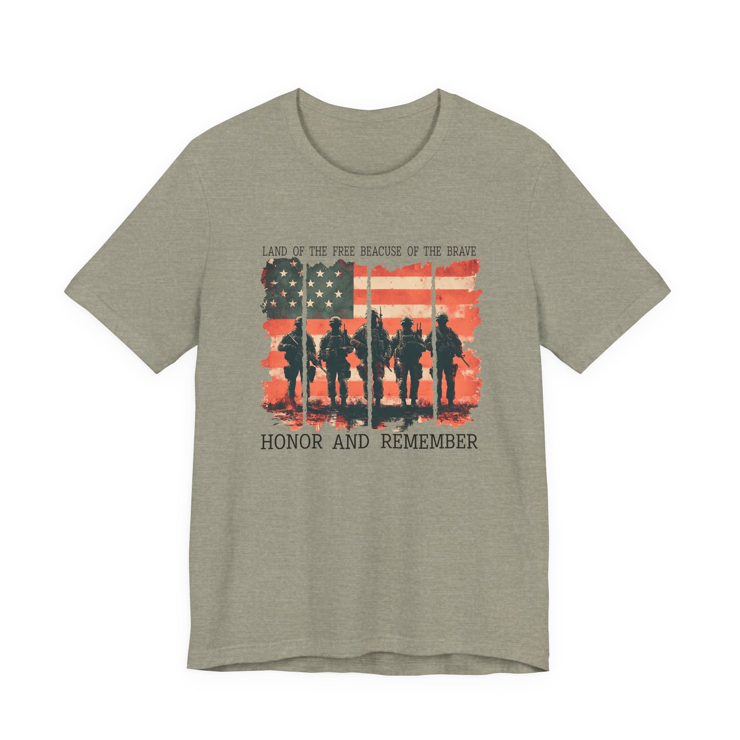 Memorial Day Shirt, American Flag Heart Shirt, Army Shirt, Patriotic American Flag Shirt,Land of the brave Shirt, Heart Memorial Day Shirt,