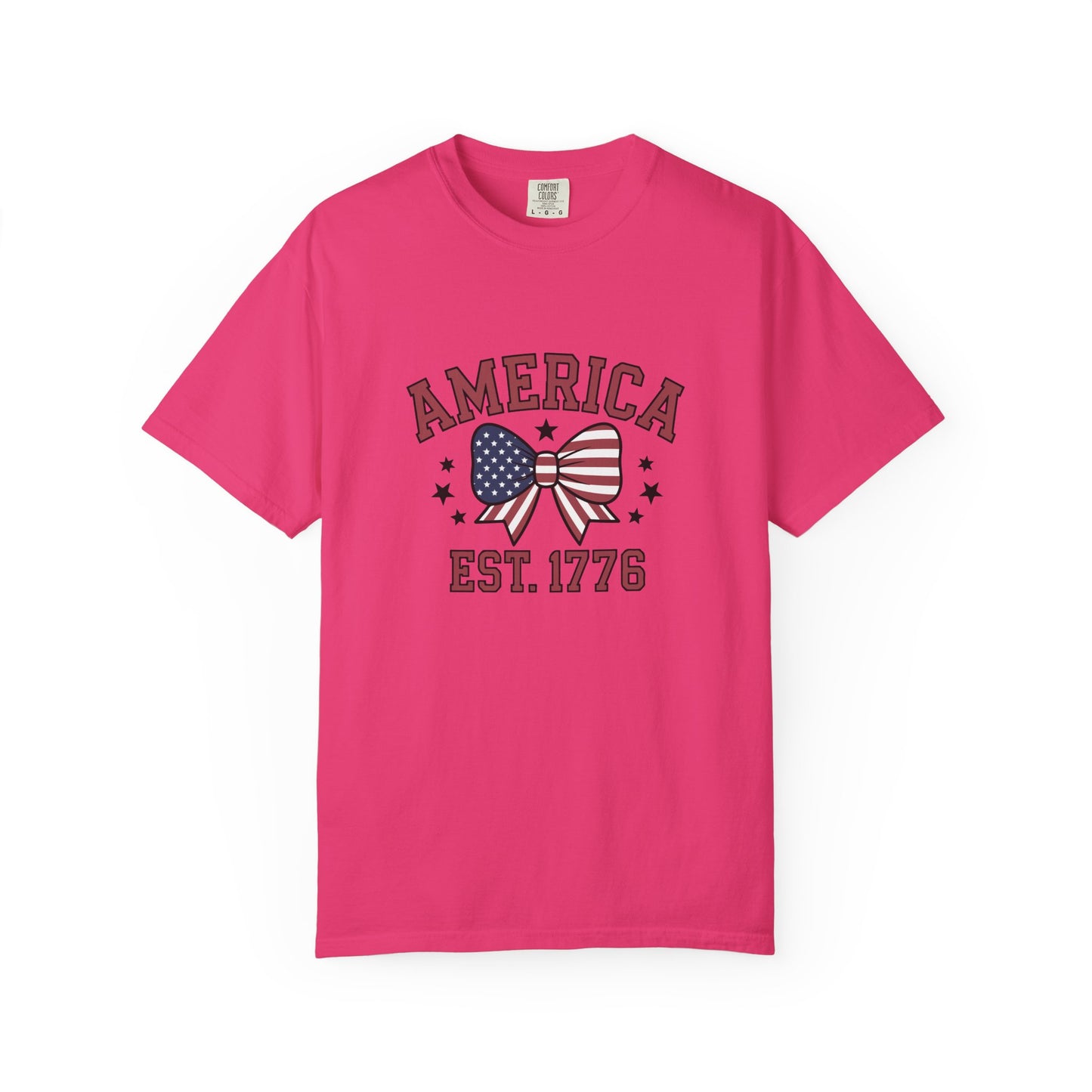 Comfort Colors USA Shirt, 4th of July shirt, America est 1776 shirt, red white blue shirt, summer patriotic shirt for women, gift fo her