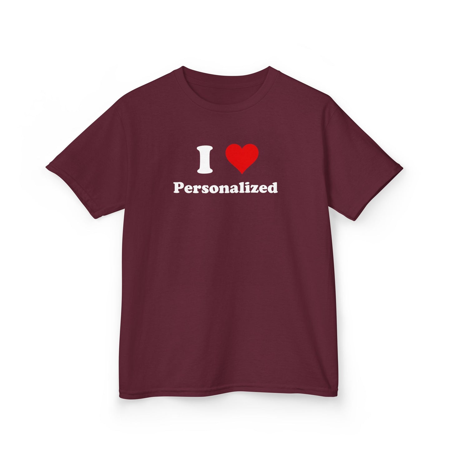 I Love Custom Baby Tee,I Heart Custom shirt, Personalized women fitted tee, Custom 90s TShirt,Personalized custom T-Shirt,Custom Y2K TShirt,